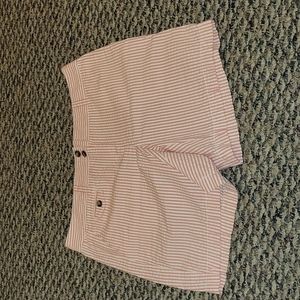 LOFT pink/white stripped shorts size 2 original